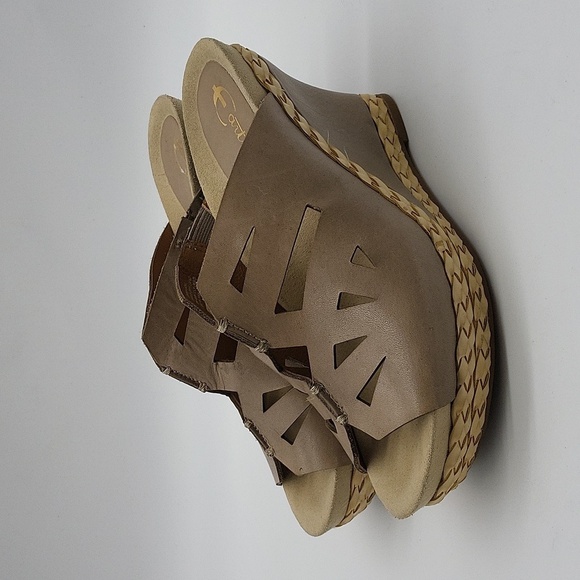 1136- Earthies Setina Wedges Sandals Size 7 - Picture 2 of 11